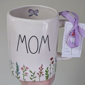 Rae Dunn MOM Mug with Wraparound Floral Design and Butterfly Detail ๐ฆ